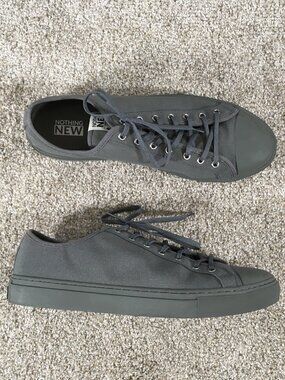 Nothing New Sneakers Mens Size 12 M Gray Textile Canvas Lace Up